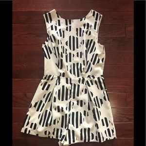 Topshop Black Floral Lace Back Romper